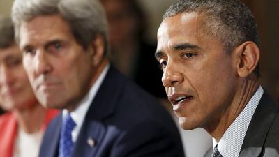 US president Barack Obama has said he won't give up on finding a Middle East peace solution. (Jonathan Ernst / Reuters)
