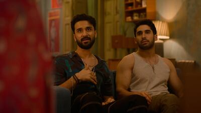 Raghav Juyal, left, and Lakshya in The Bads of Bollywood. Photo: Netflix