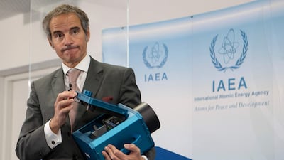 IAEA director general Rafael Grossi at the agency's headquarters in Vienna, Austria, last year. Iran has removed 'basically all' the monitoring equipment installed under the 2015 deal, Mr Grossi said. AFP