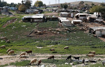 The Bedouin community of Khan Al Ahmar in the occupied West Bank. EPA
