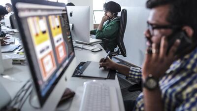 The Tiny Owl smartphone application helps India’s hungry city dwellers scour nearby eateries for deliveries. Dhiraj Singh / Bloomberg News