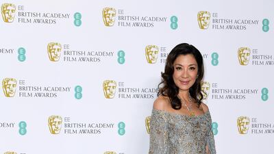 2019: Michelle Yeoh wears Elie Saab to the British Academy Film Awards in London on February 10, 2019. Getty Images