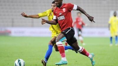 Dubai, United Arab Emirates-December 15, 2012; Etisalat Pro League - Al Ahli vs Al Dafra at Sheikh Rashid Stadium Dubai . (Afsal Sham/Al Ittihad)