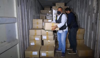 Narcotics bust at a port in Alexandria. Photo: Ministry of Interior
