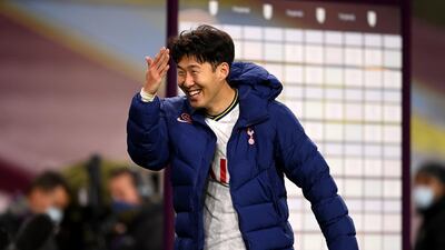 Tottenham Hotspur's Son Heung-min after the Premier League match at Turf Moor, Burnley. PA Photo.