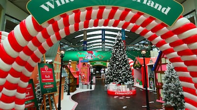 The entrance to Dubai Festival City Mall's Winter Wonderland. Pawan Singh / The National
