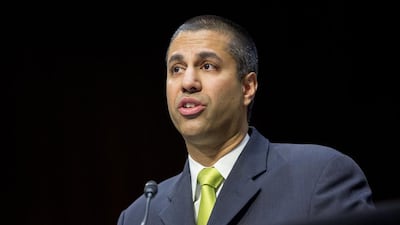 Ajit Pai, the head of the US Federal Communications Commission appointed by president Trump in January. Andrew Harrer / Bloomberg