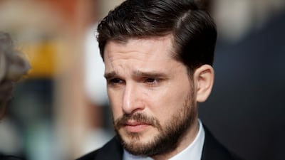 Kit Harington arrives at the awards.