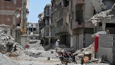 Syria suffered large-scale damage to its buildings and infrastructure during a 14-year civil war. AFP