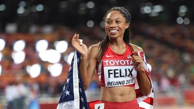 USA's Allyson Felix. AFP