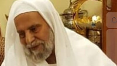 A former senior imam, Sheikh Sadeeq Al Mansouri, 90, died on Tuesday. Courtesy Ahmed Al Mansoori Twitter