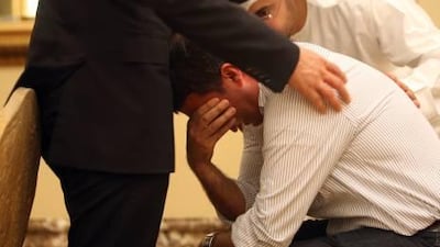 For some representatives, such as Gamal bin Saoud, above, recalling the violence of recent months was too much to bear.