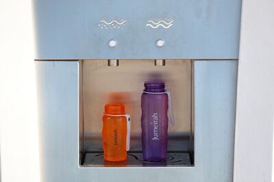 Emily Armstrong, the marine and environmental manager at the new Jumeirah Saadiyat Island Resort. The hotel has banned single-use plastics and has its own water filtration system. Chris Whiteoak / The National