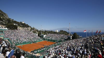 Novak Djokovic (R) of Serbia returns the ball to Jiri Vesely (L) of Czech Republic during their second round match at the Monte-Carlo Rolex Masters tennis tournament in Roquebrune Cap Martin, France, 13 April 2016. Sebastien Nogier / EPA