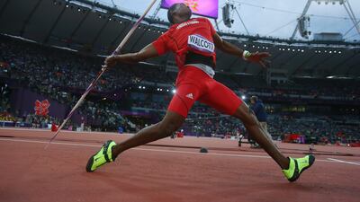 Keshorn Walcott of Trinidad and Tobago throws during the Men's Javelin final. Alexander Hassenstein/Getty Images
