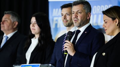 Far-right mayoral candidate Franck Allisio speaks after losing in Marseille, his party's most coveted prize. AFP