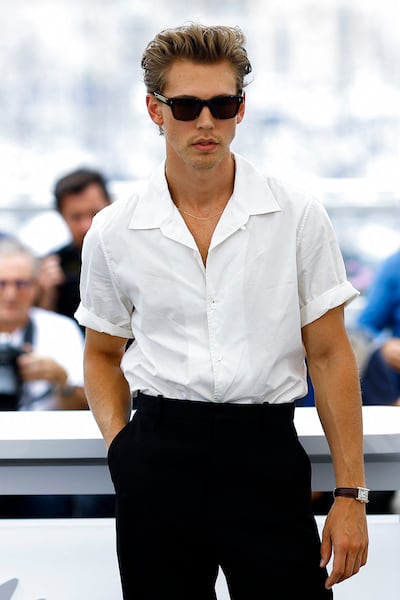 Austin Butler at the Cannes Film Festival in one of his collection of Cartier Tanks. Reuters