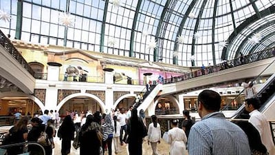 Average rents in Dubai stood at US$114 per square foot per annum. Above, Dubai Mall. Jaime Puebla / The National