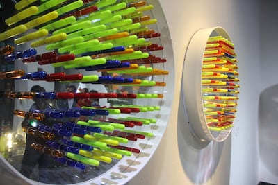 Mirrors are used to aid the reflective capacity of the pieces on show. Courtesy Irene Zundel