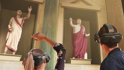 Researchers relied on the archeological remains of the Forum of Augustus to create its digital counterpart. Photo: Louvre Abu Dhabi