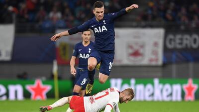 Tottenham's Giovani Lo Celso, top, is perhaps on of the few players who have impressed during Mourinho's tenure. EPA