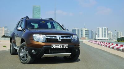 The no-frills yet affordable 2013 Renault Duster performs at its best when on twisting roads or gravel surfaces. Kevin Hackett / The National