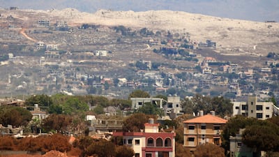 Damage and destroyed terrain in the area surrounding Belfort Castle (L, rear), as seen from Zawtar al-Gharbiyah, Nabatieh Governorate, southern Lebanon, 31 July 2026, following a US-brokered security agreement between Lebanon and Israel. Crews returned to the town to conduct cleanup operations and evaluate structural damage after the area was designated as one of the initial 'pilot zones' for Lebanese Armed Forces deployment and phased Israeli military withdrawal. EPA / STRINGER