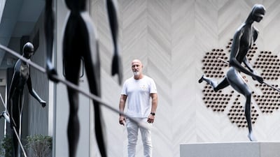 Antonio Signorini stands among ‘The Warriors’ at DIFC Reem Mohammed / The National