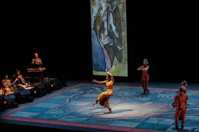 The travelling dance troupe has performed across the US, UK, twice in Abu Dhabi as well as in India. Written in Water. Courtesy New York University Abu Dhabi