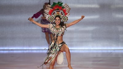 Miss Peru Angela Escudero performs during the Miss World 2019 final. EPA