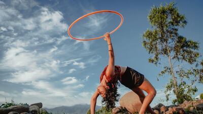 Indian hula hoop instructor Eshna Kutty went viral with her sari flow video in 2020. Arsh Grewal