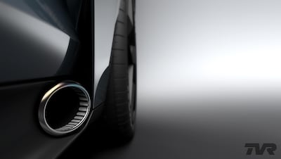 TVR's comeback model will have side exhausts. Courtesy TVR