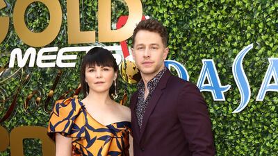 Ginnifer Goodwin and Josh Dallas attend the 7th Annual Gold Meets Golden event at Virginia Robinson Gardens and Estate in Los Angeles on January 4, 2020. AFP