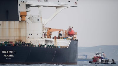 The Grace 1 supertanker was intercepted by British Royal Marines and Gibraltar authorities on July 4. AFP