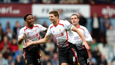 Steven Gerrard netted both of Liverpool's goals on Sunday with a pair of successful penalty kicks. Mike Hewitt / Getty Images / April 6, 2014