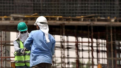 Saudi Arabia’s contracting firms are suffering from cash flow problems following the government’s decision to halt payments on many government contracts. Fayez Nureldine / AFP