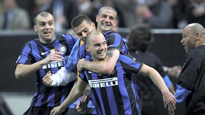 April 20, 2010: Semi-final – Inter Milan v Barcelona (Barcelona lose 3-2 on aggregate). When Jose Mourinho was in charge at Inter Milan and at the height of his powers, Inter were the dominant force in Serie A. Few gave them much hope against an all-conquering Barcelona team, however. A tactical masterclass by Mourinho and his players gave the Italians a 3-1 first-leg lead at the San Siro, with goals from Wesley Sneijder, Maicon and Diego Milito. Despite the two-goal deficit, this tie was still in the balance heading to Camp Nou, but Inter produced a brilliant defensive performance to limit Barca to one goal, which didn’t come until Gerard Pique struck in the 84th minute. Inter would go on to win the title and clinch the treble. Getty Images