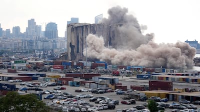 The silos were damaged during the blast in August 2020. AP