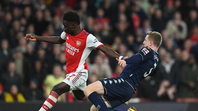 Matt Targett - 3, Looked shaky and got away with a terrible clearance attempt, then sloppily conceded a penalty just before half time. Was booked for a poor foul on Saka. EPA