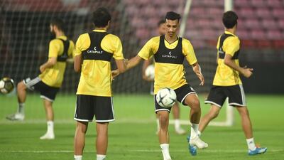 UAE national team train ahead of their World Cup 2022 Qualifier against Thailand. Courtesy UAEFA