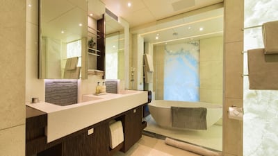 One of luxurious bathrooms.