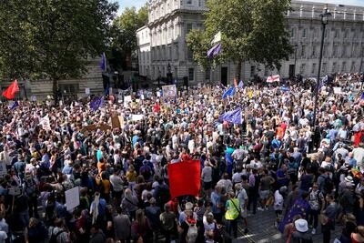 Anti-Brexit demonstrators in Whitehall, London. Chris Furlong / Getty