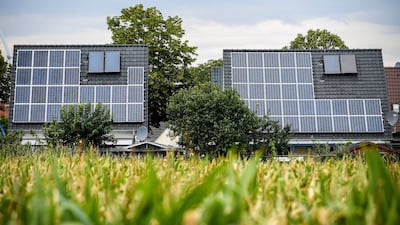 Solar panels in Germany, which is home to the largest market for the renewable energy source in the EU. Photo: EPA