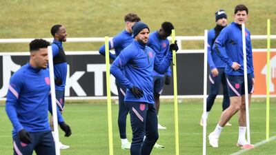 England defender Kyle Walker, centre. AP