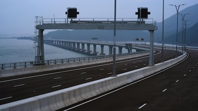 The Hong Kong-Zhuhai-Macau Bridge is seen during a press tour in Hong Kong. AP Photo