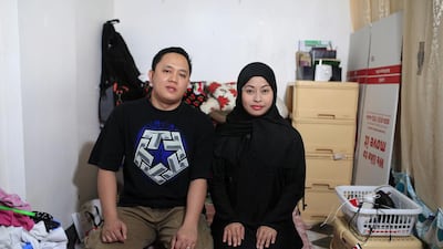 Filipino Morris Almazan and his wife Geraldine Paraiso say the decision to convert to Islam was one of the best they had made. Sarah Dea / The National