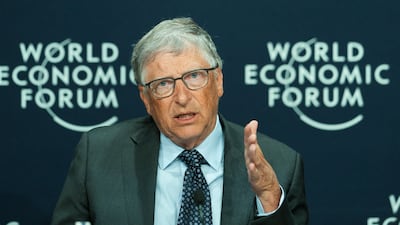 At the 2022 World Economic Forum, Gates spoke about Ukraine, global health and climate change. AP