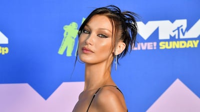 Bella Hadid attends the 2020 MTV Video Music Awards, on Sunday, August 30, 2020. Getty Images