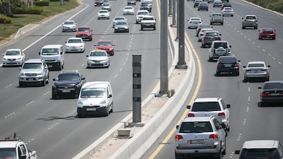 Speed cameras may flash as they collect traffic data, police said. Mona Al Marzooqi / The National