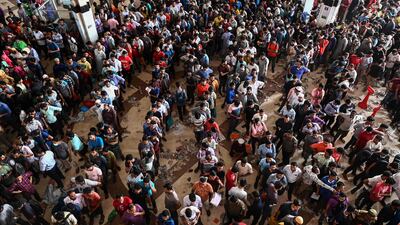 People head to the railway station in Dhaka to buy train tickets ahead of Eid Al Fitr, which marks the end of Ramadan. AFP